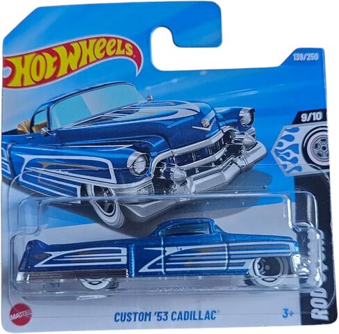 Hot Wheels - Custom '53 Cadillac - Rod Squad 9/10 - HYY78 - Short Card - Blue Metallic - Mattel 2025-1:64 in Saudi Arabia