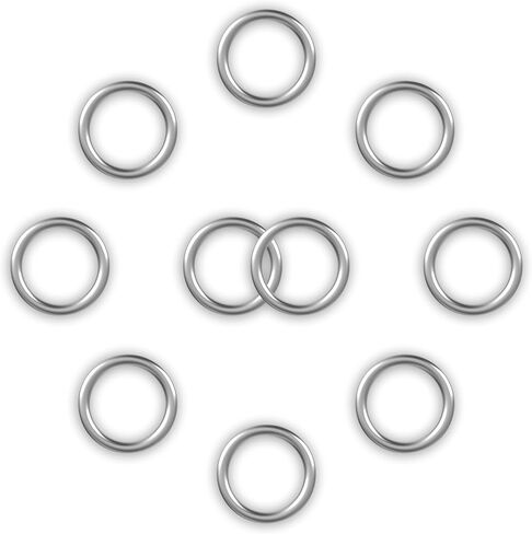 Bremorou 1 Inch O Ring 10 Pcs Stainless Steel Round Ring Buckles Heavy Duty Metal O Rings Solid Welded Loop Circle Loop Buckle For Diy Crafts Macrame Dog Collars Bags Camping Belt Keychain Purse in Saudi Arabia