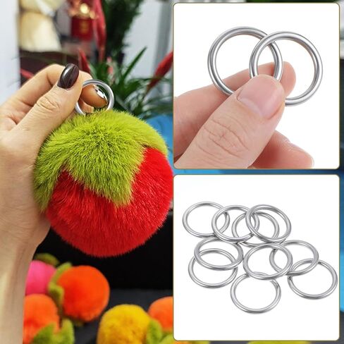 Bremorou 1 Inch O Ring 10 Pcs Stainless Steel Round Ring Buckles Heavy Duty Metal O Rings Solid Welded Loop Circle Loop Buckle For Diy Crafts Macrame Dog Collars Bags Camping Belt Keychain Purse in Saudi Arabia