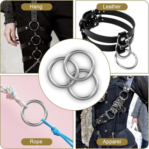 Bremorou 1 Inch O Ring 10 Pcs Stainless Steel Round Ring Buckles Heavy Duty Metal O Rings Solid Welded Loop Circle Loop Buckle For Diy Crafts Macrame Dog Collars Bags Camping Belt Keychain Purse in Saudi Arabia