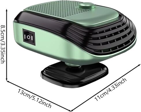 Car Fast Heating Heater Fan Defogger Quick Heating Defrosting Defogging Heater Suitable for Basements Living Rooms(Color: Silver) in Saudi Arabia