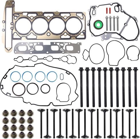 HS26517PT EV314 Head Gasket Set Intake&Exhaust Valve Head Bolt ES72196 Fit for 2010-2017 Chevy Equinox Impala Captiva Malibu, GMC Terrain, for Buick Lacrosse Regal Allure Verano 2.4L #HS54874 IV323 in Saudi Arabia