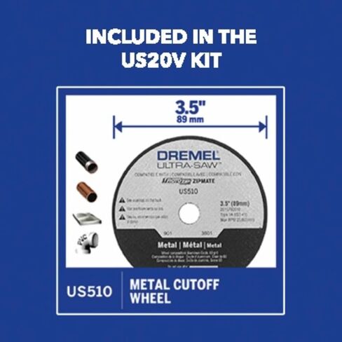 Dremel US540-01 Ultra-Saw 3.5-Inch Tile Diamond Blade, White | Diamond-Coated Edge | Continuous Rim Design | Ceramic Material Cutting | Steel Core | Abrasive Cutting Surface in Saudi Arabia
