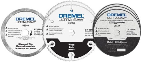 Dremel US540-01 Ultra-Saw 3.5-Inch Tile Diamond Blade, White | Diamond-Coated Edge | Continuous Rim Design | Ceramic Material Cutting | Steel Core | Abrasive Cutting Surface in Kuwait