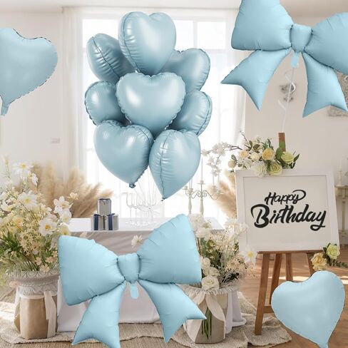 Brown Cream Heart Balloons, Foil Bow Balloons, 10Pcs 18 Inch Sand White Apricot Heart Shaped Balloon and 38 Inch Helium Cream Bow Balloon for Birthday Baby Shower Valentines Wedding Party Decor in Saudi Arabia