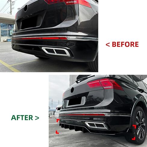Car Rear Bumper Diffuser Lip Body Kit for VW Tiguan MK2.5 R Line in Saudi Arabia