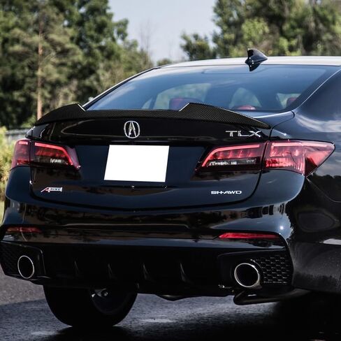 W-Power V-Style Trunk Duckbill Spoiler Wing Compatible with 2015-2020 Acura TLX 2016 2017 2018 2019 (Pearl Black) in Saudi Arabia