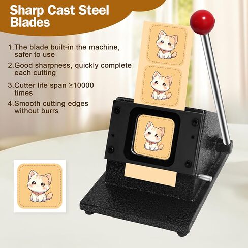 خرامة ورق مربعة مقاس 2.48 × 2.48 بوصة، خرامة مربعة للحرف الورقية، آلة تقطيع الصور للحرف اليدوية ذاتية الصنع in Kuwait