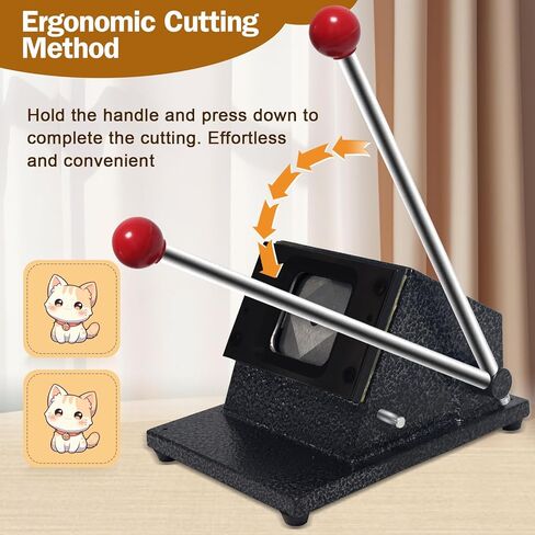 خرامة ورق مربعة مقاس 2.48 × 2.48 بوصة، خرامة مربعة للحرف الورقية، آلة تقطيع الصور للحرف اليدوية ذاتية الصنع in Kuwait