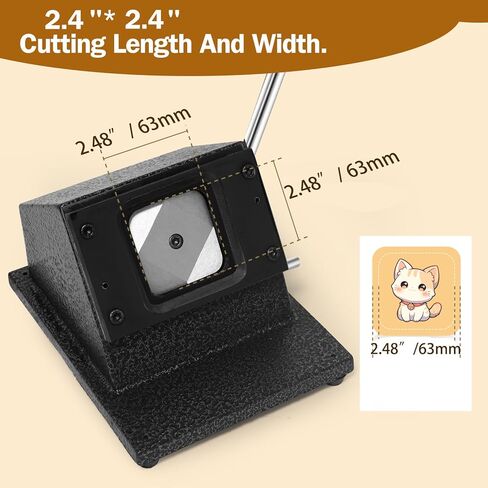 خرامة ورق مربعة مقاس 2.48 × 2.48 بوصة، خرامة مربعة للحرف الورقية، آلة تقطيع الصور للحرف اليدوية ذاتية الصنع in Kuwait