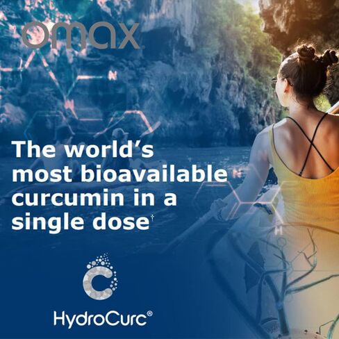 عبوة من قطعتين من Omax3 - كبسولات هلامية من الكركمين والكركم من HydroCurc، جسيمات نانوية من زيت MCT عالية التوافر بيولوجيًا للفعالية والامتصاص، وصحة المفاصل، 120 كبسولة هلامية in Kuwait