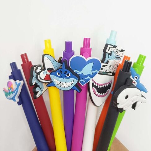 لطيف الكرتون المحيط البحر تحت عنوان سمك القرش هلام الأقلام الجدة دولفين الحوت الأسود قلم حبر Kawaii متعة اليابانية لوازم القرطاسية الهدايا (10 قطع) in Kuwait