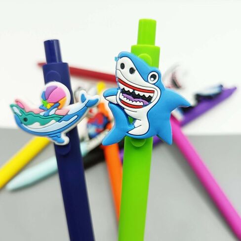 لطيف الكرتون المحيط البحر تحت عنوان سمك القرش هلام الأقلام الجدة دولفين الحوت الأسود قلم حبر Kawaii متعة اليابانية لوازم القرطاسية الهدايا (10 قطع) in Kuwait