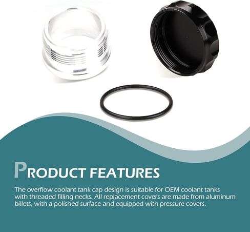 OD 2"/50.8mm Fuel Cap, Aluminum Alloy Weld Billet On Filler Neck Cap Oil, Universal Gas Cap Replacement for Fuel Water Tank (Black) in Saudi Arabia
