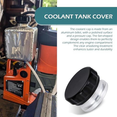 OD 2"/50.8mm Fuel Cap, Aluminum Alloy Weld Billet On Filler Neck Cap Oil, Universal Gas Cap Replacement for Fuel Water Tank (Black) in Saudi Arabia