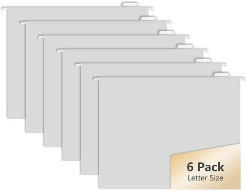 6pcs MagDurnus Hanging File Folders, Letter Size with 1/5 Adjustable Cut Tabs, Black, Decorative,Office Home Drawer,Desk and Cabinet Use in Saudi Arabia