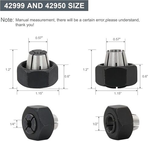 Thaekuns 42975 3/8-Inch Router Collet Fits for PORTER CABLE models,Delta, B&D in Saudi Arabia