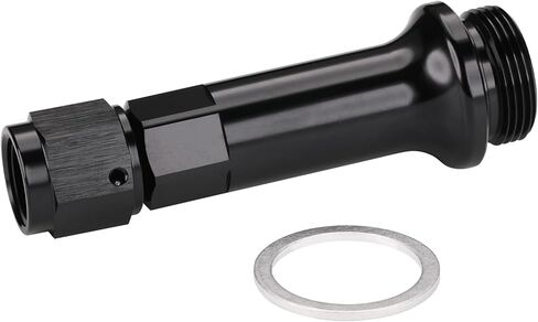 8AN Female Flare to 7/8-20 Carb Carburetor Inlet Fitting Adapter 3 Inch Extended Length Aluminum Black, Pack of 2 in Saudi Arabia