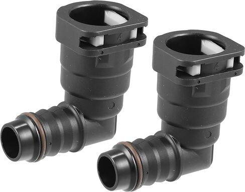 X AUTOHAUX 2 قطعة خط الوقود الاتصال السريع 90 درجة الضغط على واحد بارب خرطوم الوقود محول موصل ل 5/8 إلى 9/16 أنابيب النايلون in Saudi Arabia