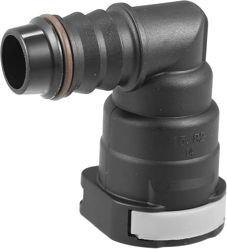 X AUTOHAUX 2 قطعة خط الوقود الاتصال السريع 90 درجة الضغط على واحد بارب خرطوم الوقود محول موصل ل 5/8 إلى 9/16 أنابيب النايلون in Saudi Arabia