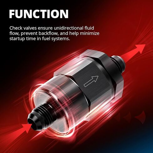 EVIL ENERGY 6AN Male Non Return Fuel Line Check Valve Fitting Aluminum in Saudi Arabia