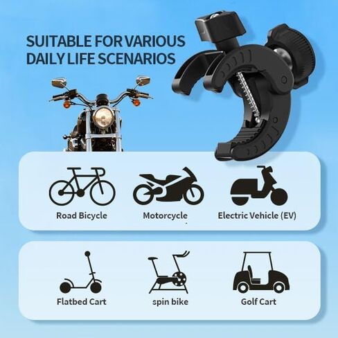 Phone Holder Bike Mount with Detachable Power Bank 5000 mAh– Fast Magnetic Wireless Charging for Strollers, Motorcycles, Gym Equipment, and More – Stable, Secure Design, Water-Resistant in Saudi Arabia