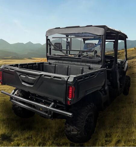 نافذة خلفية FinFox Slingshot لملحقات Can-Am Defender، زجاج أمامي خلفي شفاف مطلي بالصلب متوافق مع Defender Max HD5/HD8/HD9/HD10 2016-2026 الزجاج الأمامي من البولي كربونات in Saudi Arabia