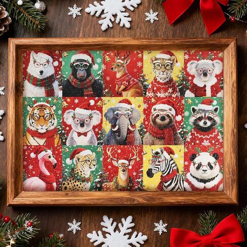500 Piece Christmas Jigsaw Puzzles for Adults, Winter 2025 Jigsaw Animals 15 Pieces Puzzles Presents in Kuwait