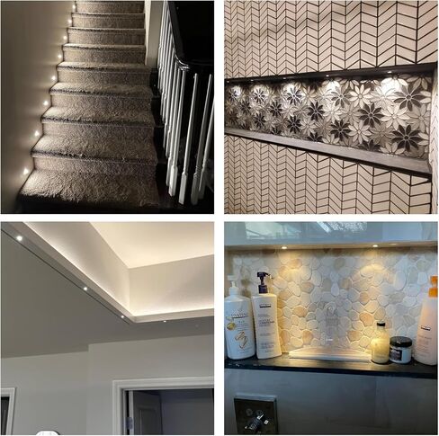 1W Buried Light, DC12-24V, 3000K,Outdoor Embedded LED Light, Mini Buried Light, Outdoor Buried Light, Foot Light, and Well Light (3000K,6 Pack) in Kuwait