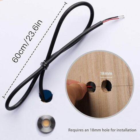 1W Buried Light, DC12-24V, 3000K,Outdoor Embedded LED Light, Mini Buried Light, Outdoor Buried Light, Foot Light, and Well Light (3000K,6 Pack) in Kuwait