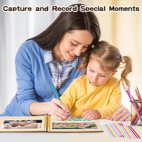 ألبوم قصاصات DIY مقاس 12 × 12 بوصة، ورق كرافت بغلاف مقوى 40 صفحة فارغة، كتاب صور تذكارية للسفر لحفلات الزفاف العائلية وصور العطلات (بني، 12 × 12 بوصة) in Saudi Arabia