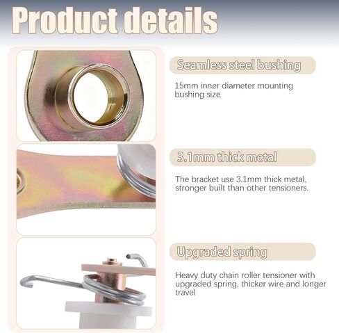 Heavy Duty Chain Roller Tensioner w/Spring 110cc 125cc 140cc Dirt Pit Pro Dirt Bike 4 wheeler Black in Kuwait