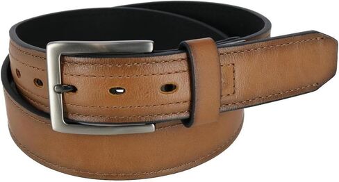 Dickies Men's Reinforced Leather 1 1/2 Inch Work Belt, Small, Brown in Saudi Arabia