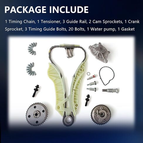 AUCERAMIC Timing Chain Kit with VVT Sprockets & Water Pump Fit for 2007-2016 Mini Cooper 2011-2016 Mini Cooper Countryman 2013-2016 Paceman 1.6L L4 Replace# 11517550484 AW6244 11311439853 11517551484 in Saudi Arabia
