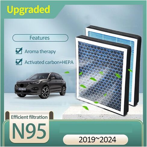 فلتر هواء من الكربون المنشط متوافق مع مقعد Tarraco KN2 2019 2020 2021 2022 2023 2024 5Q0819653 فلتر مكيف الهواء ملحقات السيارات in Kuwait