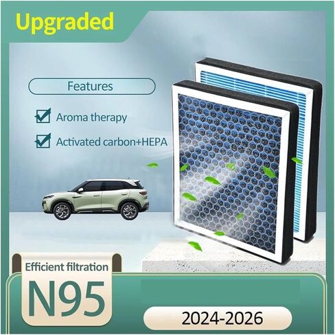 فلتر هواء الكربون المنشط متوافق مع BYD Yuan Up S1 Pro 2024 2025 2026 فلتر مكيف الهواء ملحقات السيارة قطع غيار السيارات أداة السيارة in Kuwait