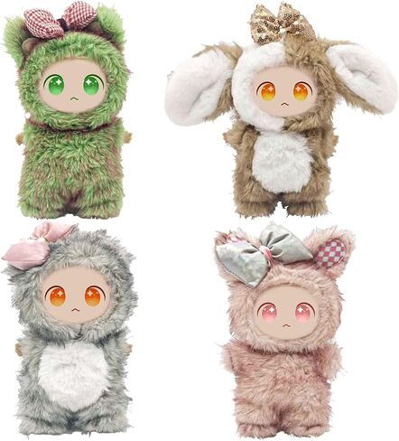 17cm Doll Clothes 4-Piece Outfits Set Animal-Themed Style Suitable for Collectors to Display and Dress Up Birthday Gifts in Saudi Arabia