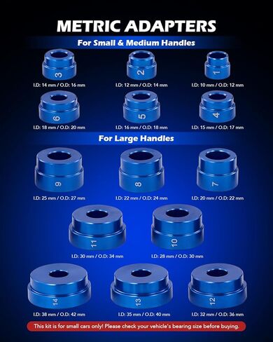 مجموعة أدوات الضغط على المحمل من Orion Motor Tech، مجموعة سائق الختم وسباق المحامل 10 قطع مع سائق الختم و9 محولات المحمل، مجموعة أدوات تثبيت المحمل لتثبيت الختم in Saudi Arabia