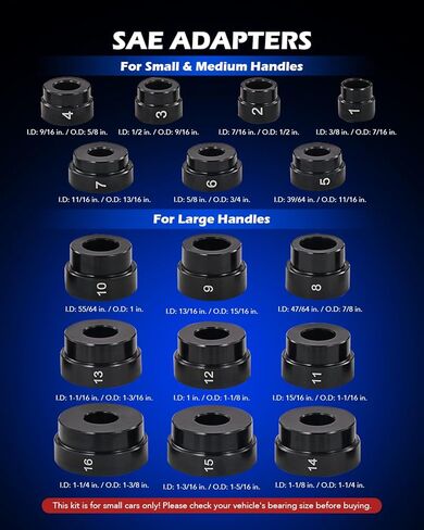 مجموعة أدوات الضغط على المحمل من Orion Motor Tech، مجموعة سائق الختم وسباق المحامل 10 قطع مع سائق الختم و9 محولات المحمل، مجموعة أدوات تثبيت المحمل لتثبيت الختم in Saudi Arabia