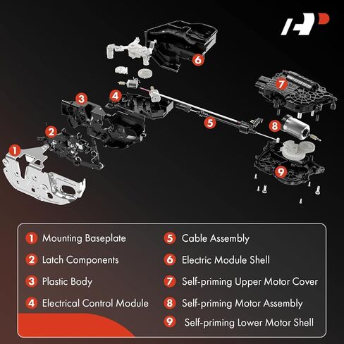 مشغل قفل الباب A-Premium متوافق مع سيارات BMW - F06 640i/640i xDrive Gran Coupe، 650i/650i xDrive Gran Coupe، Alpina B6 xDrive/M6 Gran Coupe - السائق الأمامي، للموديلات ذات الإغلاق الناعم in Kuwait