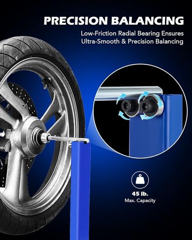 Orion Motor Tech موازن عجلة الدراجة النارية وحامل Truing، حامل موازن الإطارات لعجلة الدراجة النارية مع مؤشر Truing قابل للتعديل، حامل Truing لعجلة الدراجة شديدة التحمل للدراجة الرياضية الترابية in Saudi Arabia