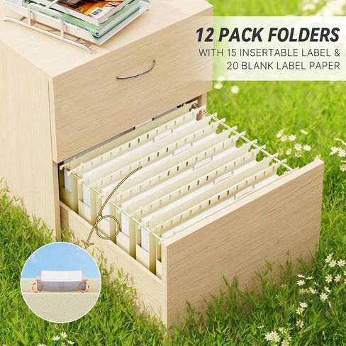 Legal Size Hanging File Folders Extra Capacity,Heavy Duty 1'' Expansion Hanging Folders for Filing Cabinet,12 Pack Wheat Straw File Folders Hanging with Tabs,Pastel File Organizer for Office in Saudi Arabia