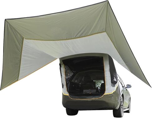 HREFEU SUV Tailgate Tent with Awning, Tailgate Shade Awning Tent for Camping, Hatchback Tent,Sun Shelter Camping Outdoor Travel, Waterproof 3000MM UPF 50+(Large) in Kuwait
