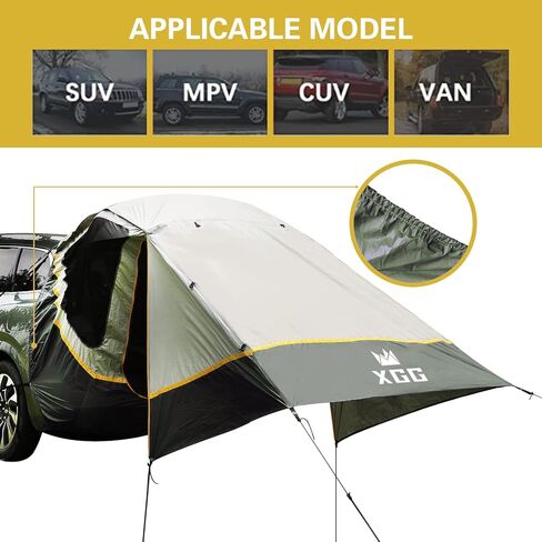 HREFEU SUV Tailgate Tent with Awning, Tailgate Shade Awning Tent for Camping, Hatchback Tent,Sun Shelter Camping Outdoor Travel, Waterproof 3000MM UPF 50+(Large) in Kuwait
