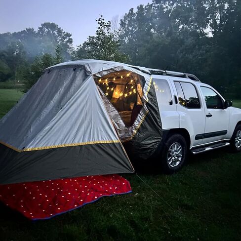 HREFEU SUV Tailgate Tent with Awning, Tailgate Shade Awning Tent for Camping, Hatchback Tent,Sun Shelter Camping Outdoor Travel, Waterproof 3000MM UPF 50+(Large) in Kuwait