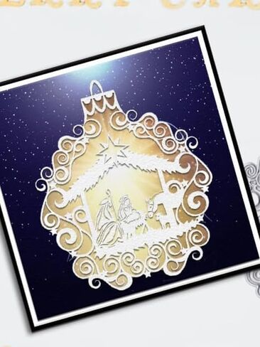 Christmas Nativity Scene Die Cuts for Card Making, Christmas Hanging Ornaments Cutting Dies Metal Template Molds, Jesus Christ Dies for Crafting DIY Photo Album Paper Scrapbooking in Saudi Arabia