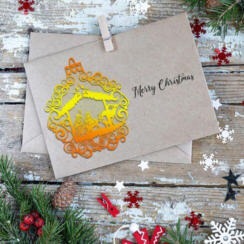 Christmas Nativity Scene Die Cuts for Card Making, Christmas Hanging Ornaments Cutting Dies Metal Template Molds, Jesus Christ Dies for Crafting DIY Photo Album Paper Scrapbooking in Saudi Arabia