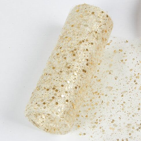 1pcs Glitter Tulle Rolls, 15×6×2cm, Polyester, Perfect for Decoration and Gift Packaging, Light and Breathable, for Christmas Balls and Parties，White in Saudi Arabia