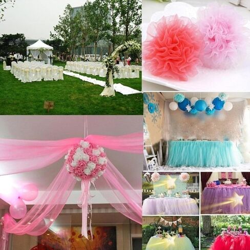 1pcs Glitter Tulle Rolls, 15×6×2cm, Polyester, Perfect for Decoration and Gift Packaging, Light and Breathable, for Christmas Balls and Parties，White in Saudi Arabia