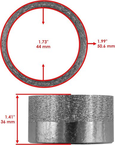 Caltric Muffler Pipe Gasket Compatible with Yamaha R1 YZF-R1 2004 2005 2006 2007 2008 2009-2014 in Saudi Arabia